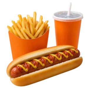COMBO HOT DOG OUT ONIONS